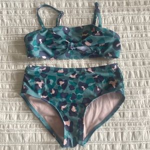 Art class little girls 2 piece bathing suit